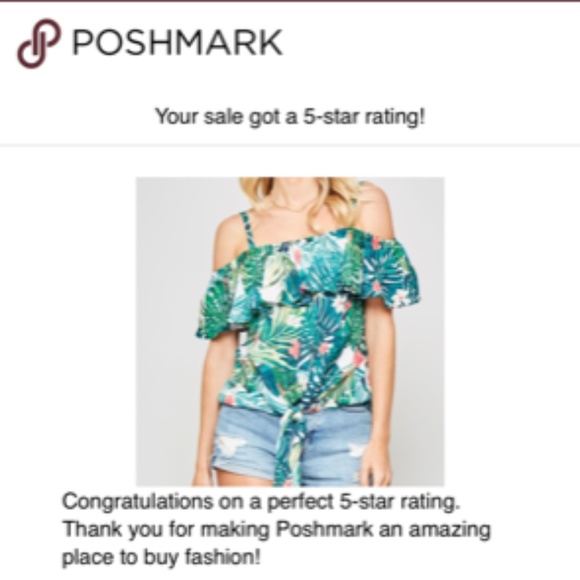 2 LEFT! Tropical print off shoulder top - Picture 3 of 8